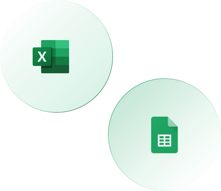 Export your data to Excel & Google Sheets